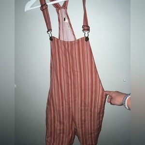 ROXY- red striped overalls